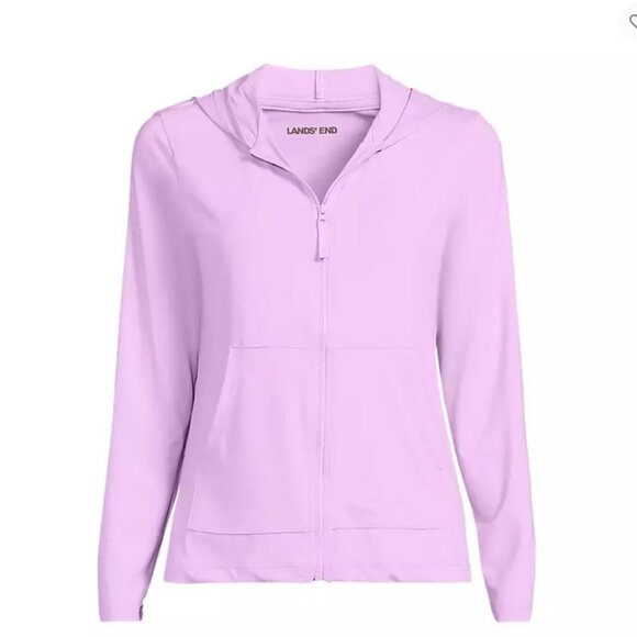 Lands' End Other - Hooded Full Zip Long Sleeve Rash Guard UPF 50 Cover-up w/Pockets NWT